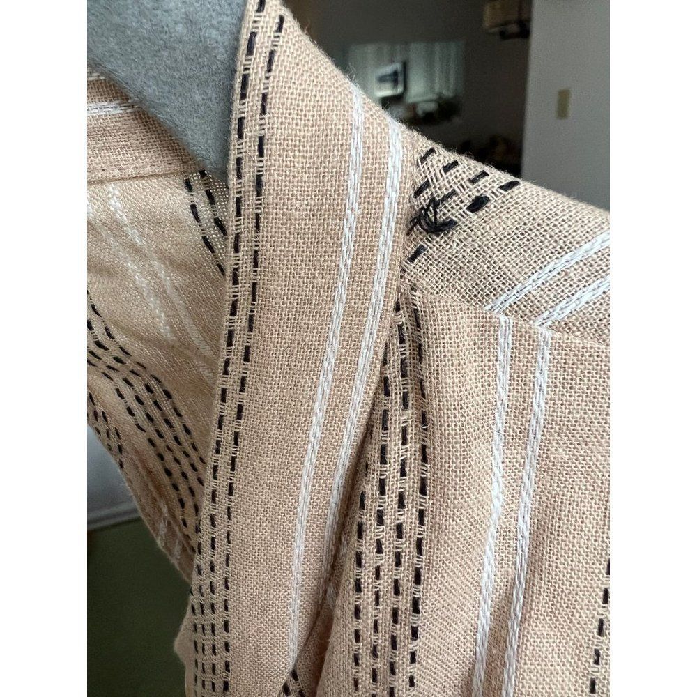 Anthropologie Tan Striped Maxi Dress - Picture 9 of 14